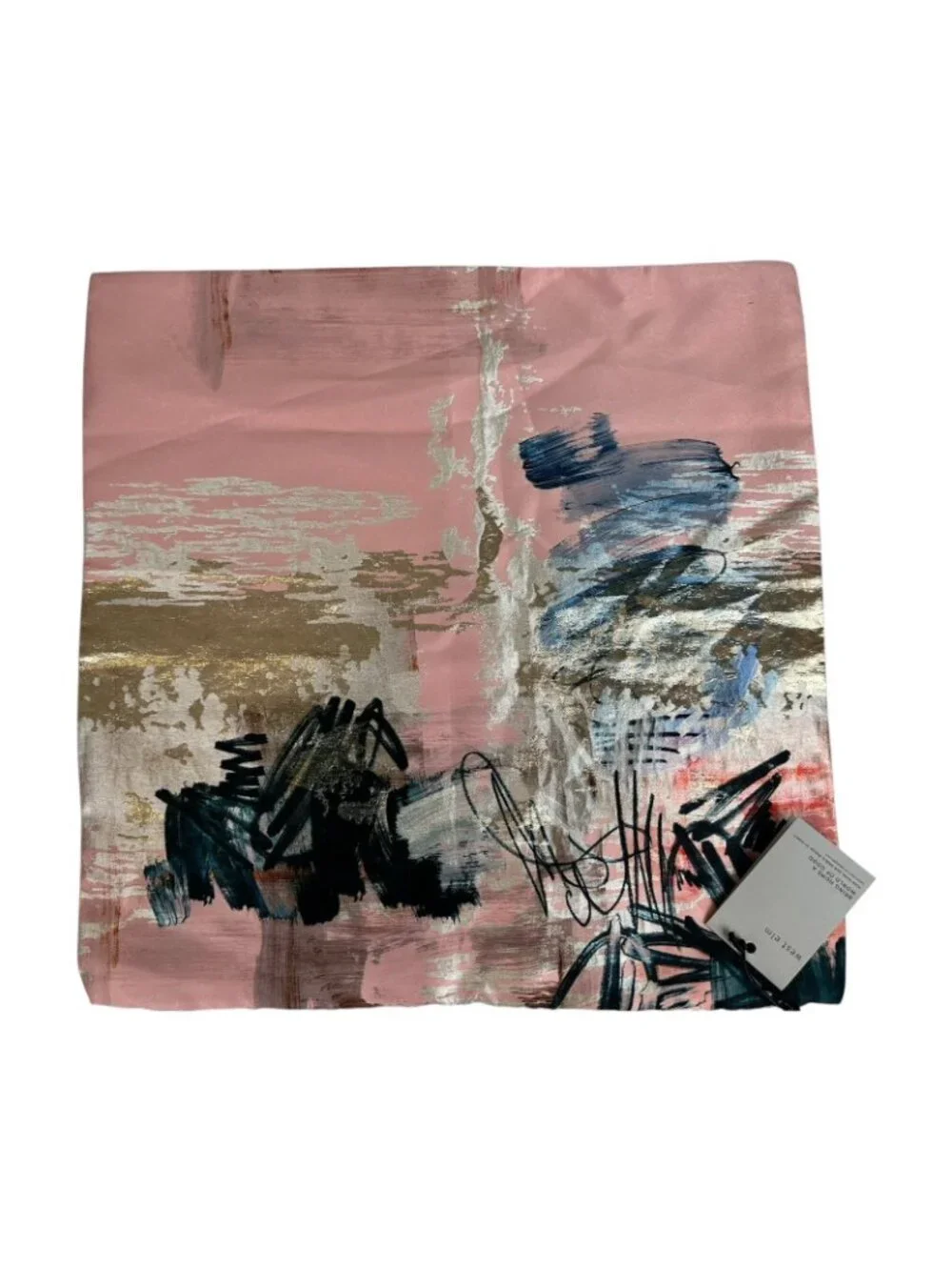 West Elm Abstract Blush Gold Black Decorative Pillow Cover Modern Glam